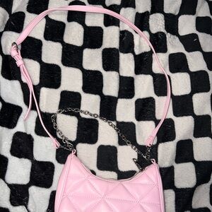 Bubblegum Pink Quilted Crossbody
